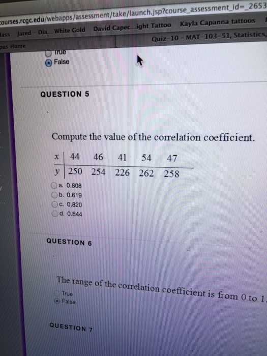 Compute The Value Of The Correlation Coefficient Chegg Com