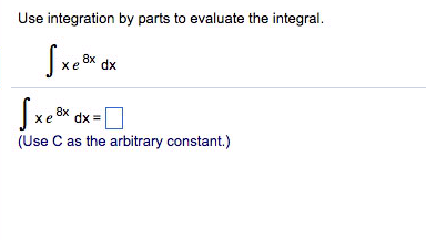 integration by parts xe^x
