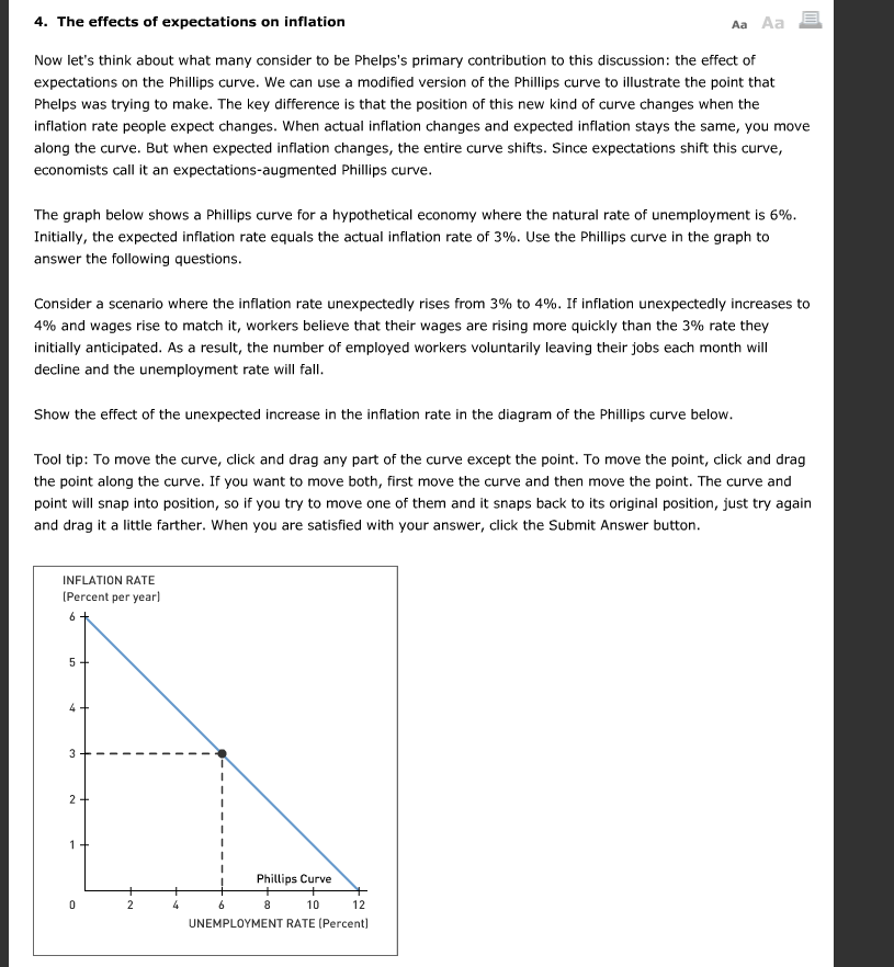 Solved 4 The Effects Of Expectations On Inflation Now Chegg Com