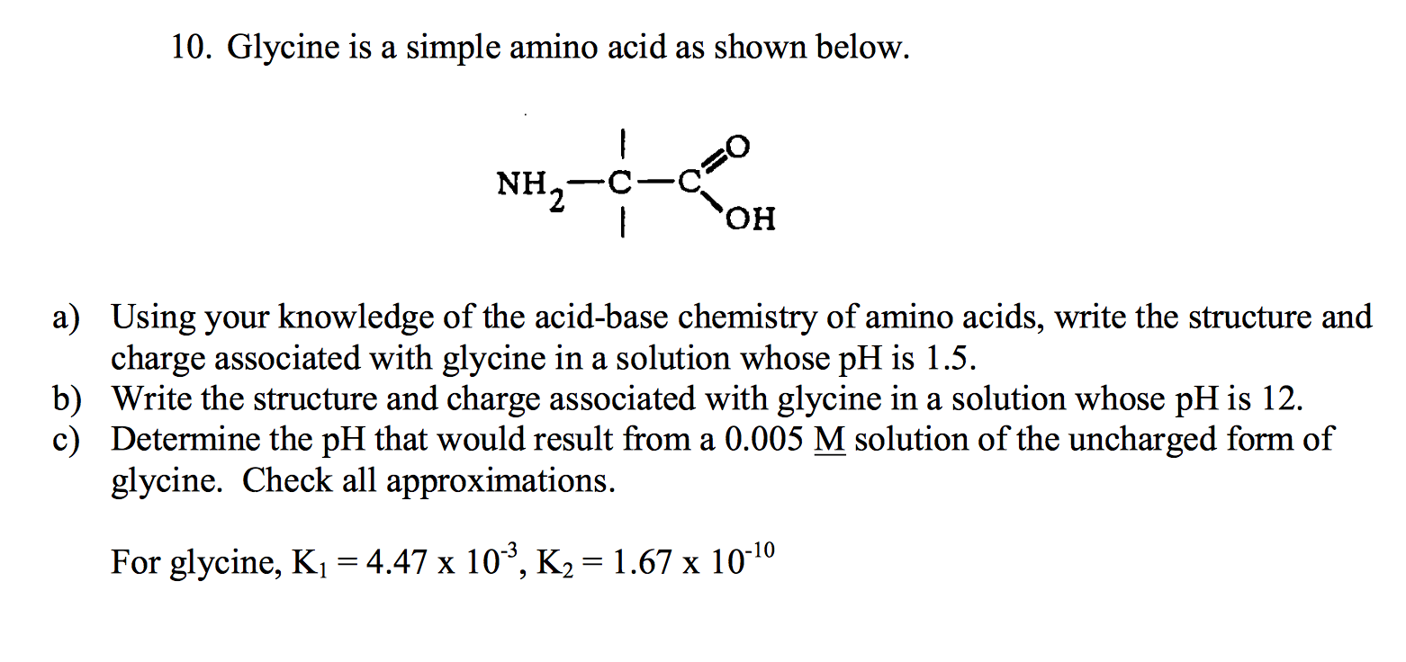 Solved Glycine Is A Simple Amino Acid As Shown Below. Usi...