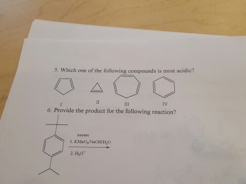 Solved Which One Of The Following Compounds Is Most Acidic? | Chegg.com