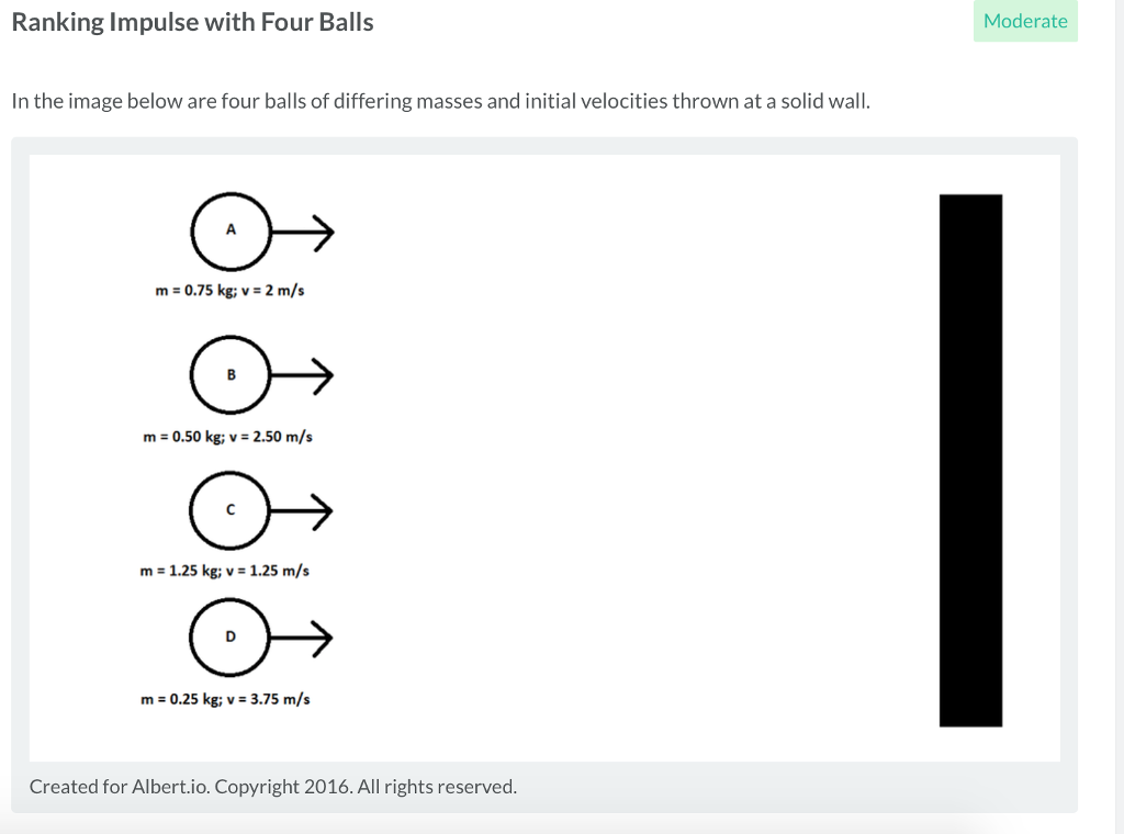 Solved Ranking Impulse With Four Balls Moderate In The Im