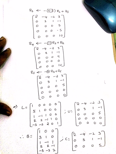 With A As The Matrix Shown Below Find A 5x3 Matrix B And A 3x4 Matrix C Such That A Generalize This Idea To The Case Where A Is Mxn