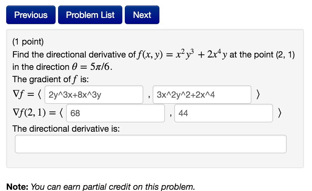 Solved Find The Directional Derivative Of F X Y X 2y 3 Chegg Com