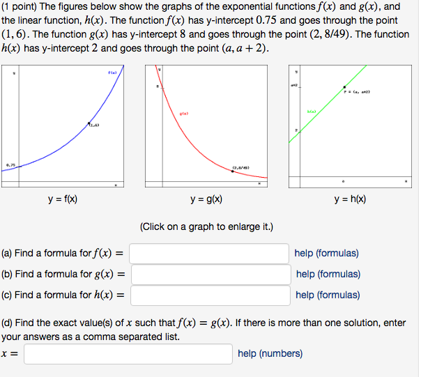 Solved The Figures Below Show The Graphs Of The Exponenti