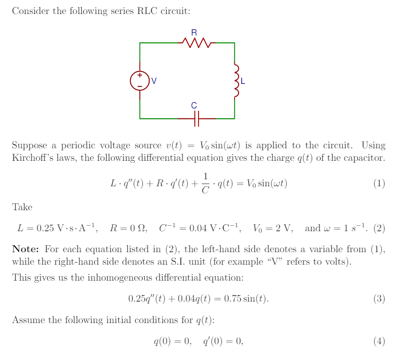 Solved Consider The Following Series Rlc Circuit Suppose Chegg Com