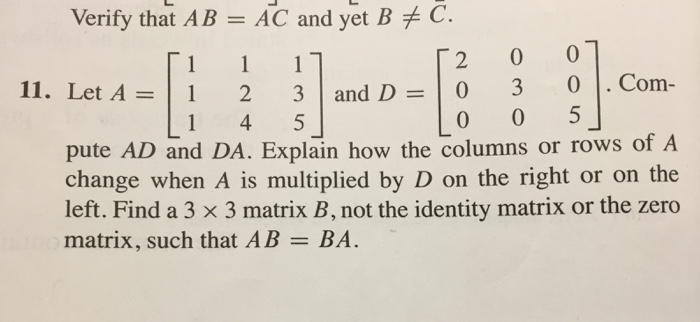 Solved Linear Algebra Find The Matrix B With The Given M Chegg Com