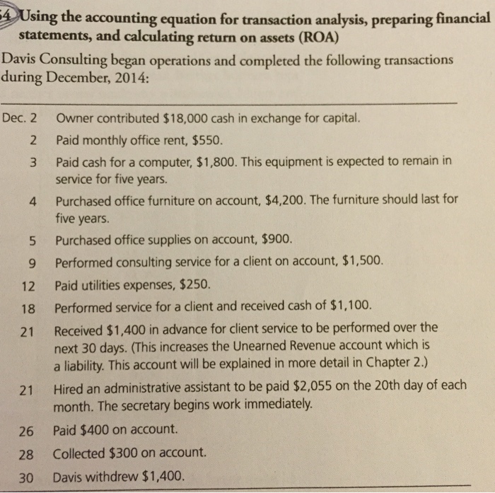 Accounting Transactions Exercises With Answers