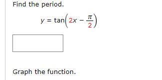 Find The Period Y Tan 2x Pi 2 Graph The Chegg Com