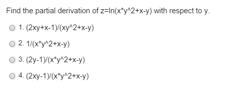 Solved Find The Partial Derivative Of F X Y E X2 Y2 With Chegg Com