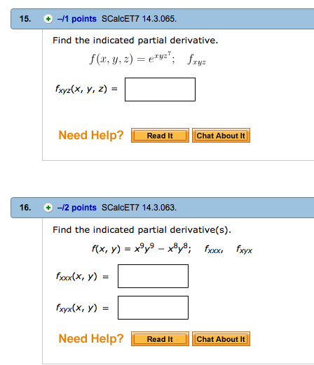 Solved Find The First Partial Derivatives Of The Function Chegg Com