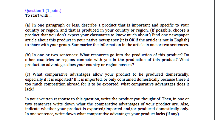 Solved Question 1 1 Point To Start With A In One Chegg Com