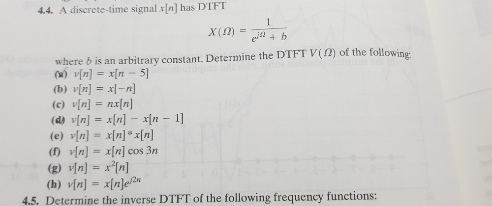 Solved 4 4 A Discrete Time Signal X N Has Dtft Where B Chegg Com