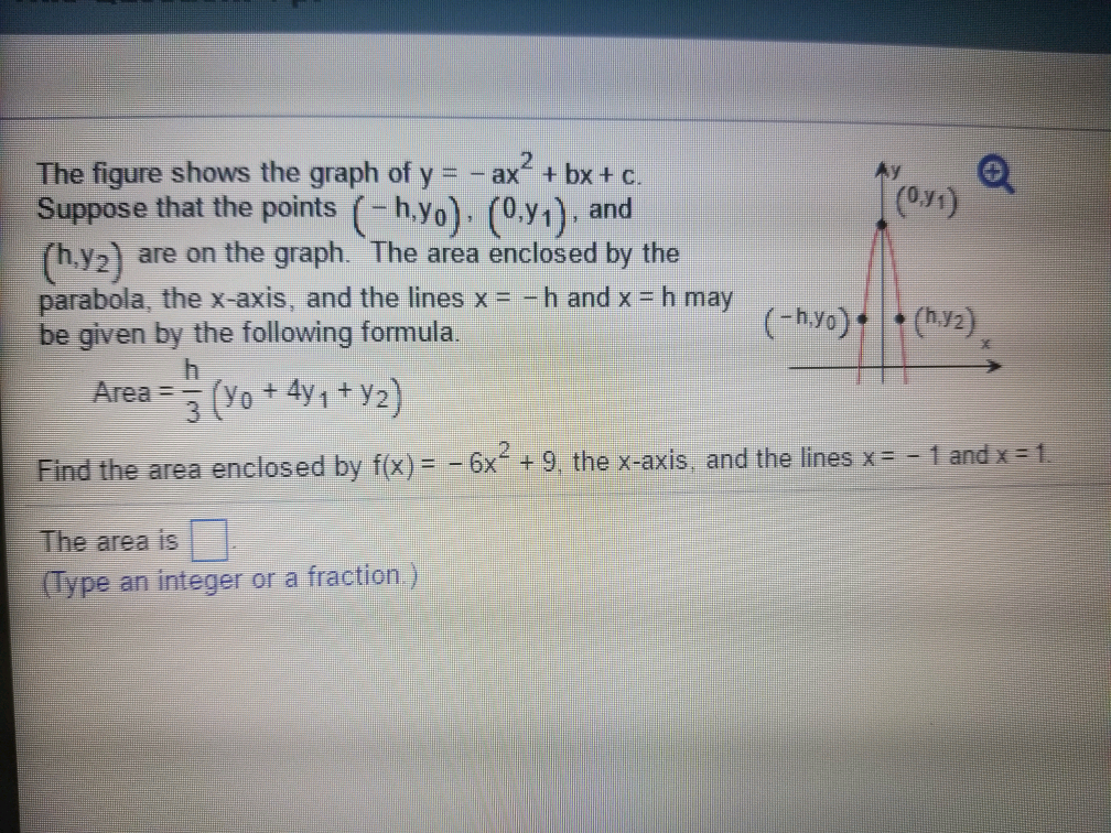 The Figure Shows The Graph Of Y Ax 2 Bx C Chegg Com