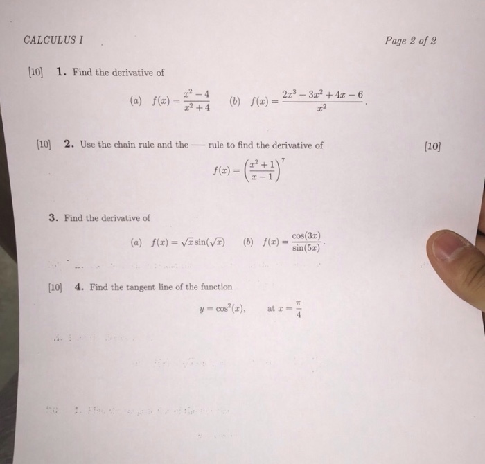 Find The Derivative Of A F X X 2 4 X 2 4 B Chegg Com