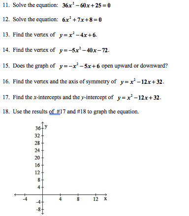 11 Solve The Equation 36x2 60x 25 0 12 Solve Chegg Com