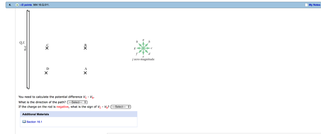 4 2 Points M14 16 Q 011 My Notes Q1 J Zero Magnitude Chegg Com