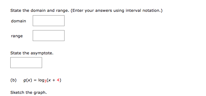 Solved Sketch The Graph Of Each Function And State Its D