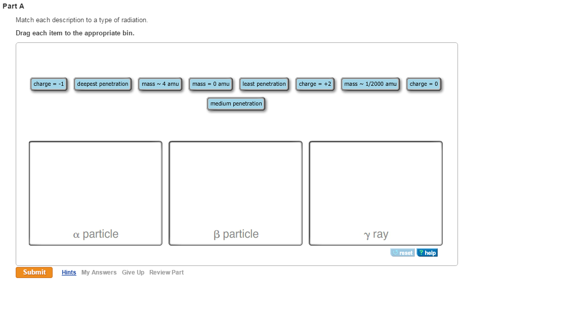 Part A Match Each Description To A Type Of Chegg 