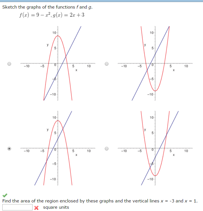 Solved Sketch The Graphs Of The Functions F And G F X Chegg Com