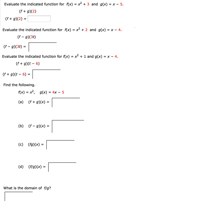 Evaluate The Indicated Function For F X X2 3 And Chegg Com