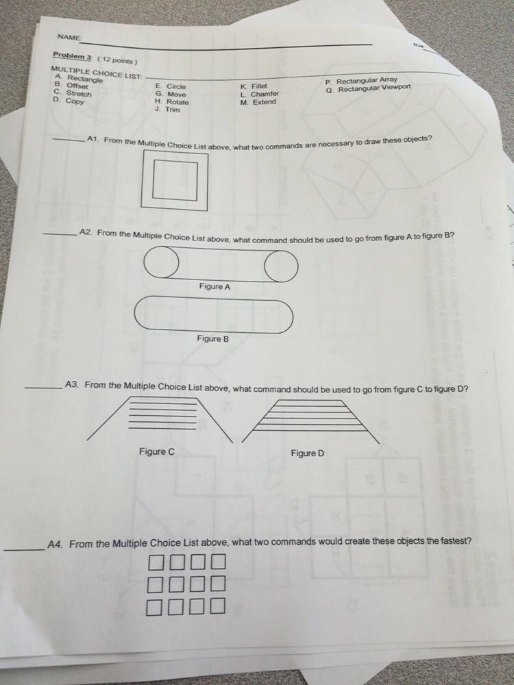 Solved Name Problem 3 12 Points Multiple Choice List B Chegg Com