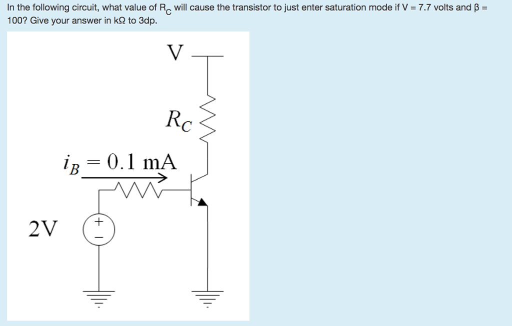 Solved In The Following Circuit What Value Of R C Will C Chegg Com