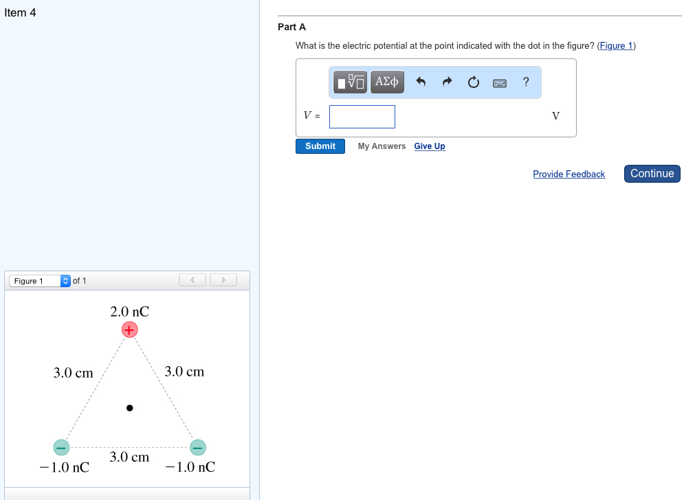 Solved What Is The Electric Potential At The Point Indica