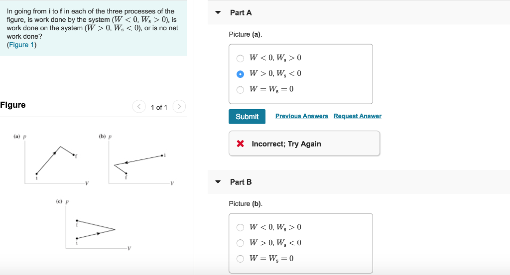 Solved In Going From I To Fin Each Of The Three Processes Of Chegg Com