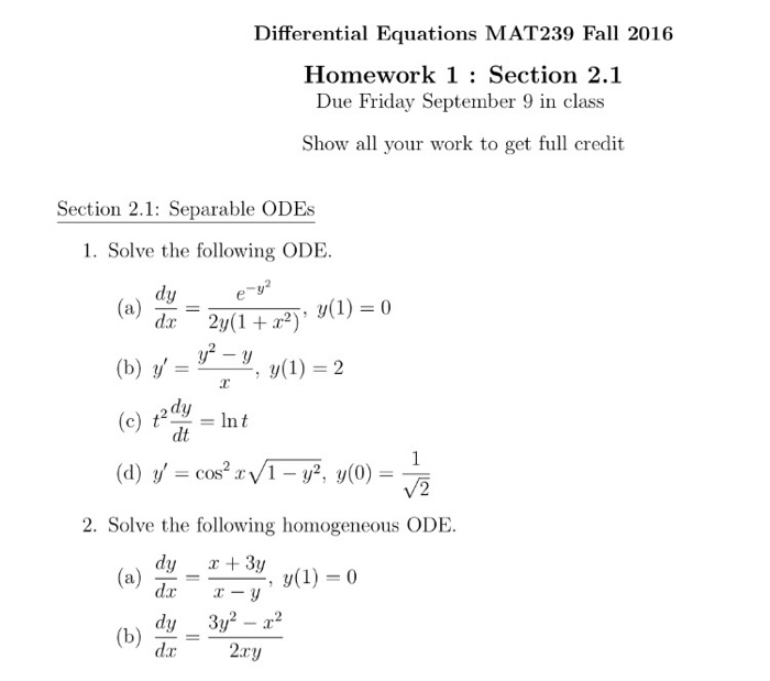 Solved Solve The Following Ode Dy Dx E Y 2 2y 1 X 2 Chegg Com