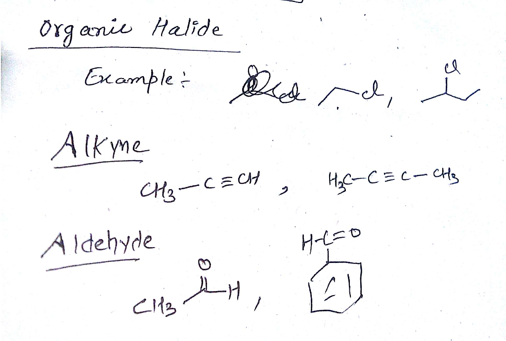 Question & Answer: (6 points) Draw any example of an organic molecule with the lis ted functional group in..... 1