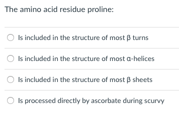 beta turn amino acids