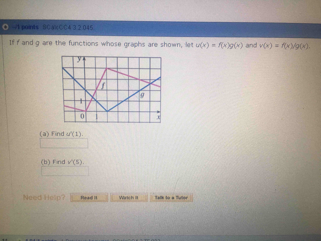 Solved If F And G Are The Functions Whose Graphs Are Show Chegg Com