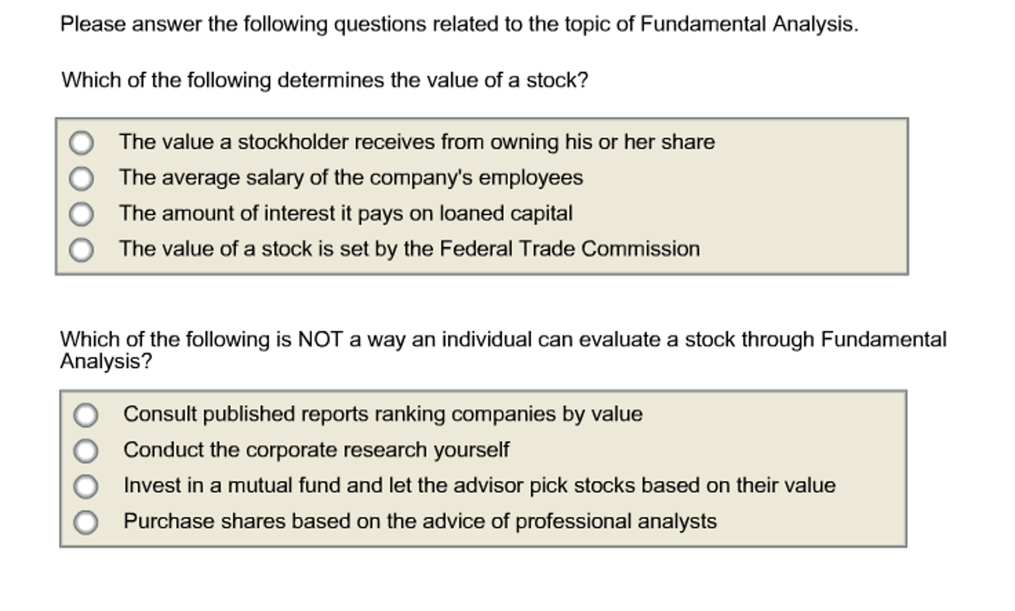 solved which of the following determines the value of a s how to valuate a stock