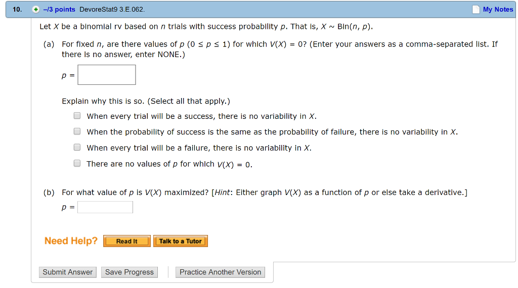 Solved Let X Be A Binomial Rv Based On N Trials With Succ Chegg Com