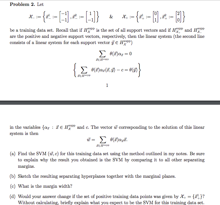 positive and negative training data