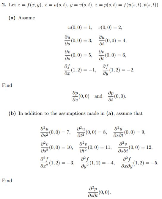 Solved 2 Let Z F X Y Z U S T Y V S T Z Chegg Com