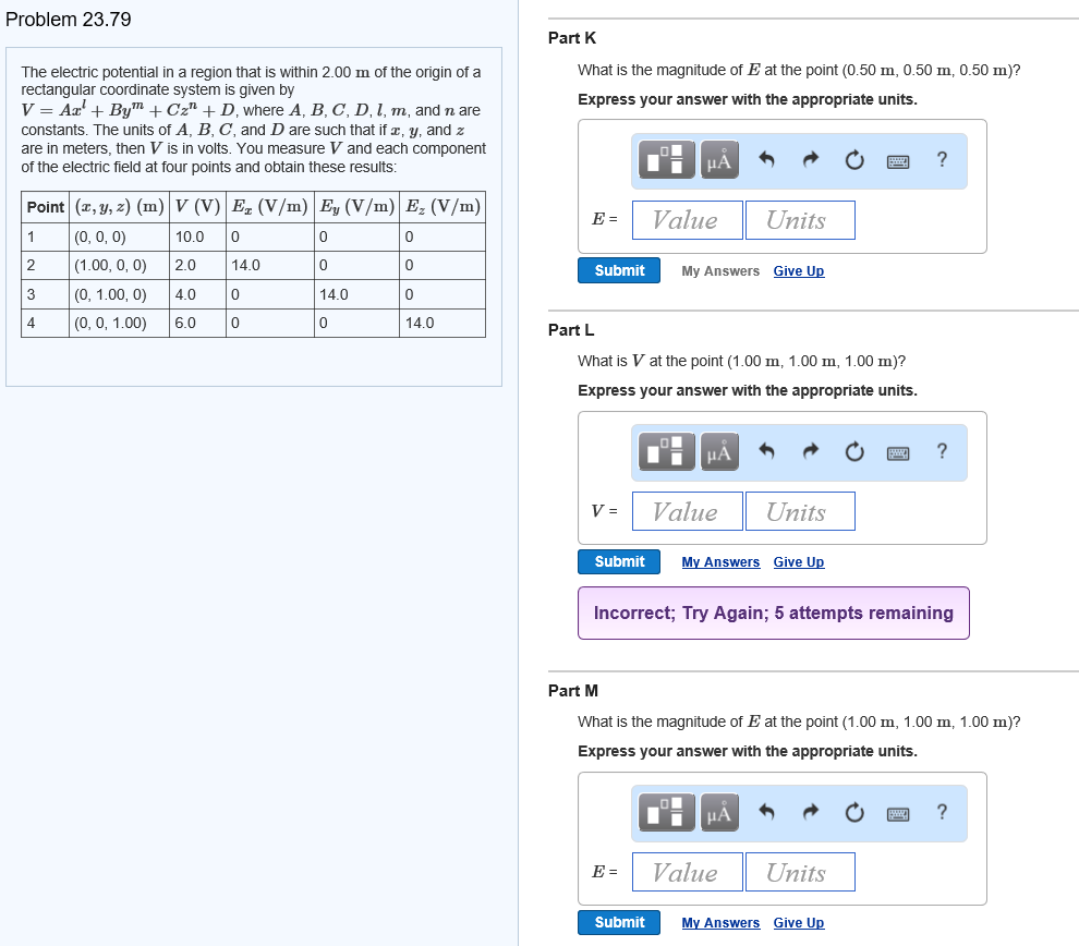 Solved The Electric Potential In A Region That Is Within Chegg Com