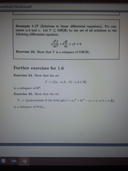 Solved Otes 23 Feb Pdf Example 1 17 Solutions To Chegg Com