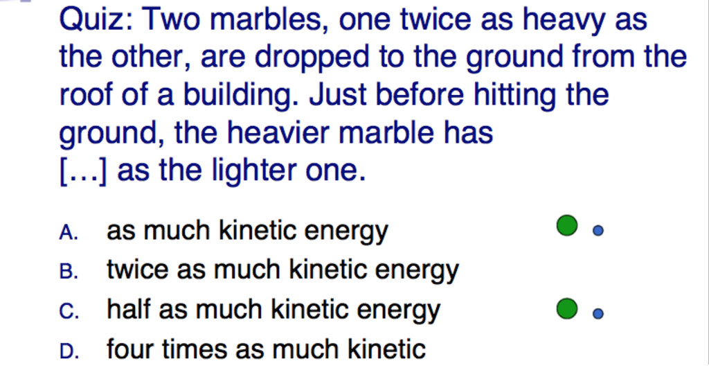 Solved Quiz Two Marbles, One Twice As Heavy As The Other...