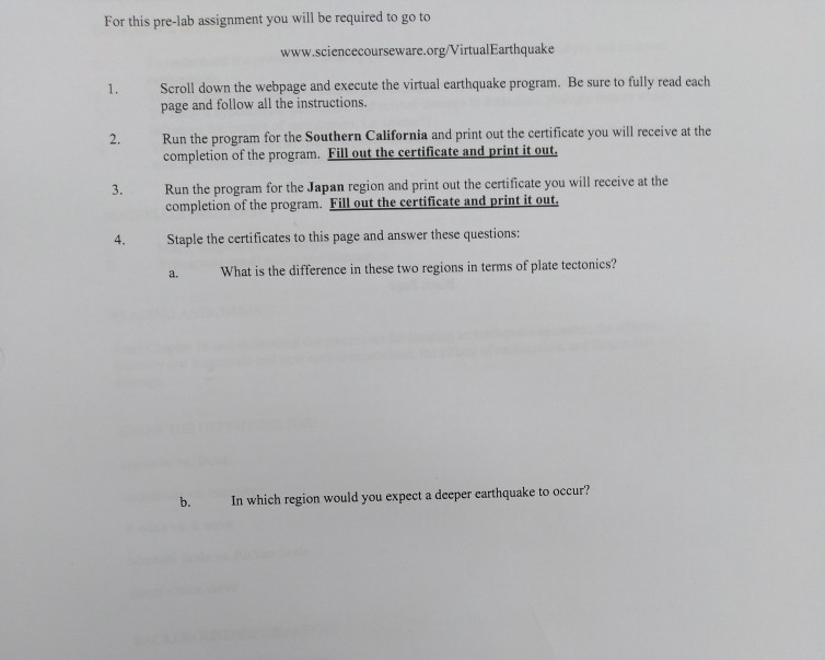 Solved For This Pre Lab Assignment You Will Be Required T Chegg Com