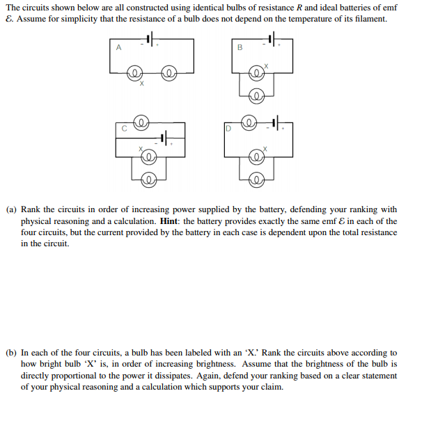 Solved The Circuits Shown Below Are All Constructed Using...