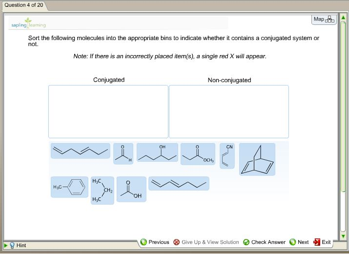 Solved: Sort The Following Molecules Into The Appropriate ... | Chegg.com