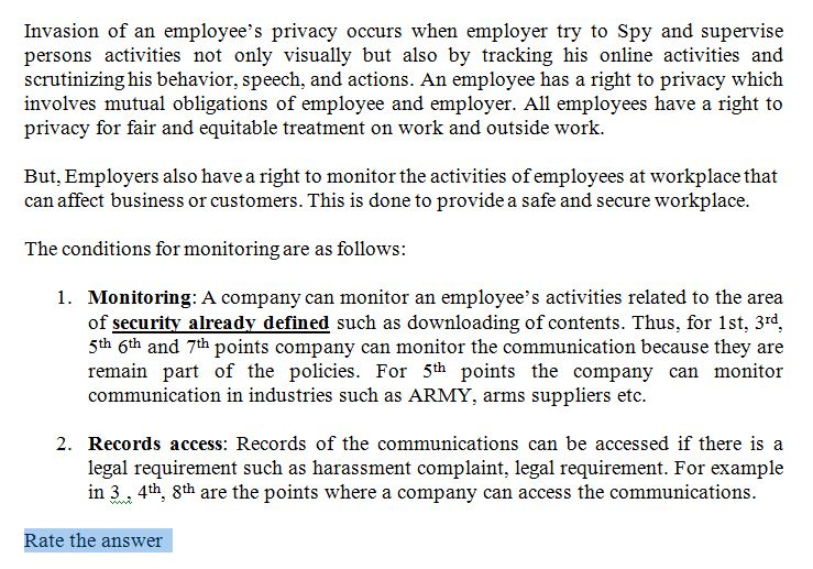 Solved: Consider the reasons given in Figure 6.1 that list why employers monitor employee communications 1