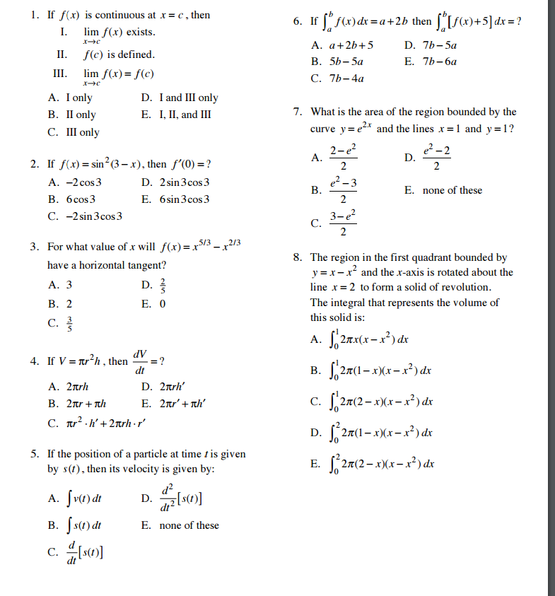 Solved If F X Is Continuous At X C Then I Lim X Righ Chegg Com