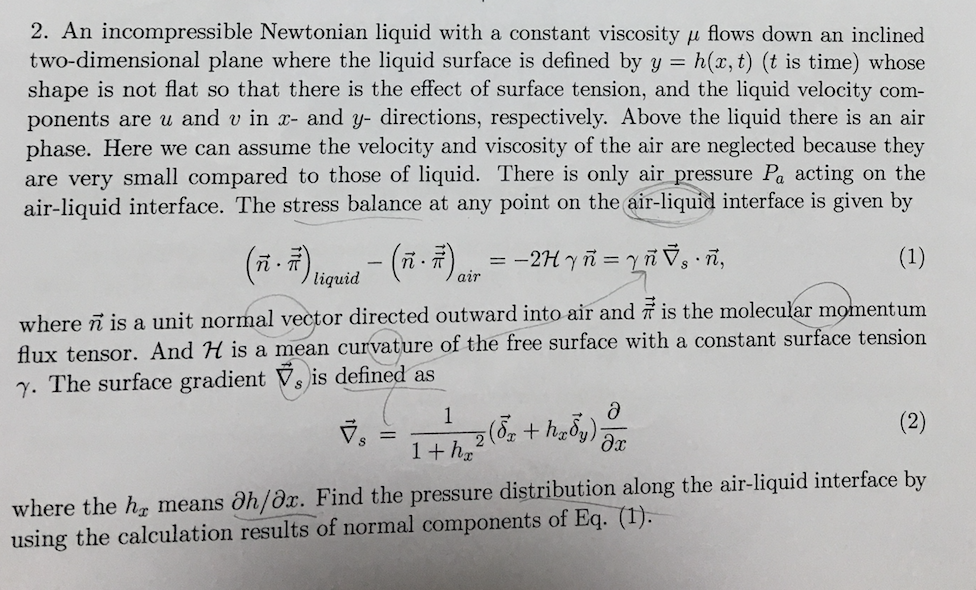 2 An Incompressible Newtonian Liquid With A Const Chegg Com