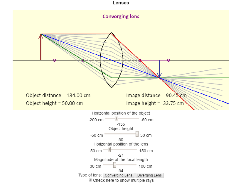 Solved A First Focus On The Converging Lens Which Can Chegg Com