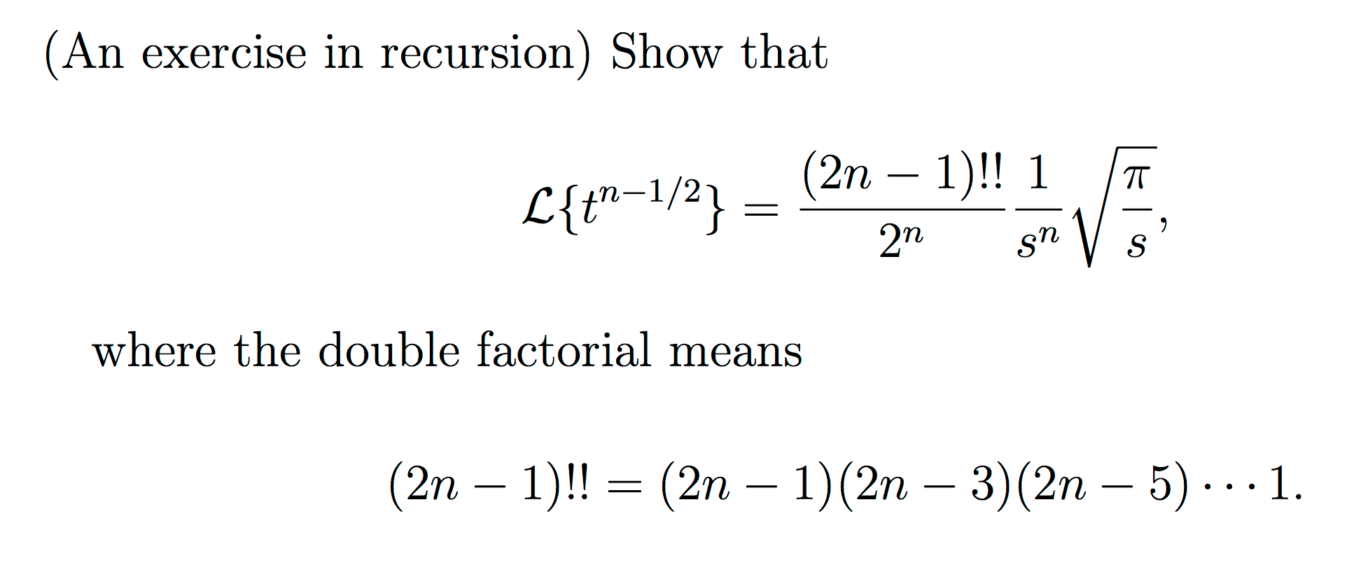 Solved Show That T N 1 2 2n 1 2 N 1 S N Square Chegg Com