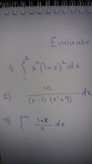 Evaluate Integral 2 1 X 4 Ln X 2 Dx 10 X 1 Chegg 