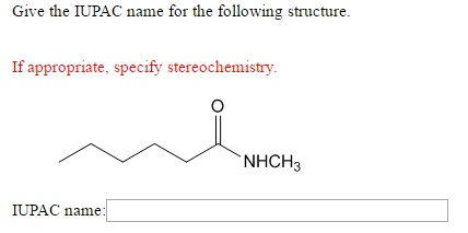 Give The Iupac Name For The Following Structure If Chegg 